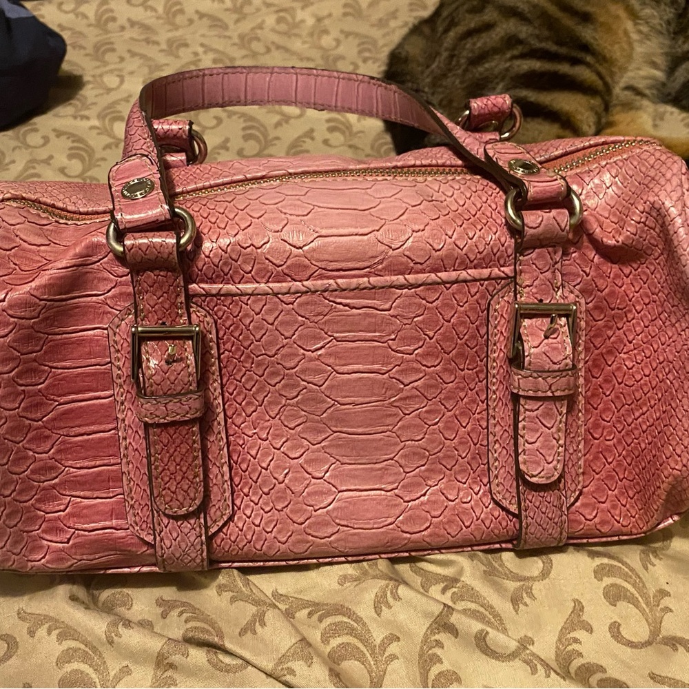 Liz Claiborne Pink Textured Satchel